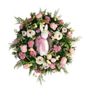 Wholesale Spring Easter Wreath Artificial Tulip Floral Arrangement with Bunny and Eggs