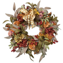 Pumpkin Maple Leaf Ribbon Wreaths