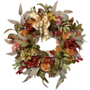 Wholesale Fall Pumpkin Maple Leaf Wreath – Artificial Autumn Wreath with Ribbon