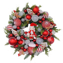 Red Ornaments and Nutcracker Wreaths
