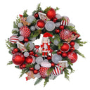 Red Ornaments and Nutcracker Wreaths