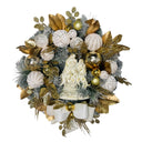 Christmas Gold White Ball and Ribbon Wreaths