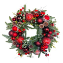 Red Ornaments Pinecone Wreaths