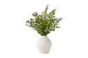 Artificial Fern Plant in Minimalist White Vase,Faux Green Foliage Potted Plant for Modern Desk, Bathroom & Home Decor