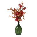 Realistic Artificial Red Oak Leaf Branches - Autumn Harvest Faux Foliage Arrangement for Home Decor