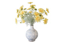 Artificial Golden Marguerite Flower Ceramic Planter