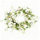 Deluxe Cream Artificial Cherry Blossom Flower Wreath