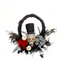 Wholesale Skull Garlic Flower Basket Halloween Wreath – Rustic Farmhouse Wreath with Witchy Accents, Cottagecore Seasonal Decor for Retail