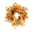 Wholesale Maple Leaf & White Berry Wreath – Matsumoto White Fruit Fall Wreath